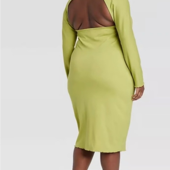 Elegant Green Long Sleeve Dress size 1XL         <<<<53>>>> - Picture 2 of 9